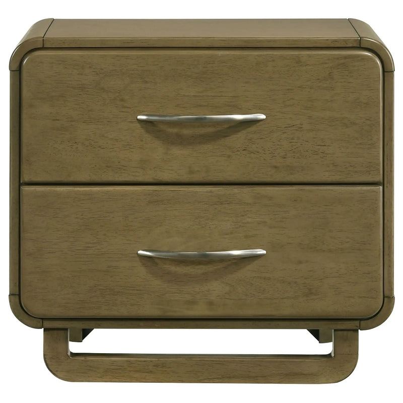 Amsbury 2-drawer Nightstand Bedside Table Nutmeg by Unique Piece Furniture