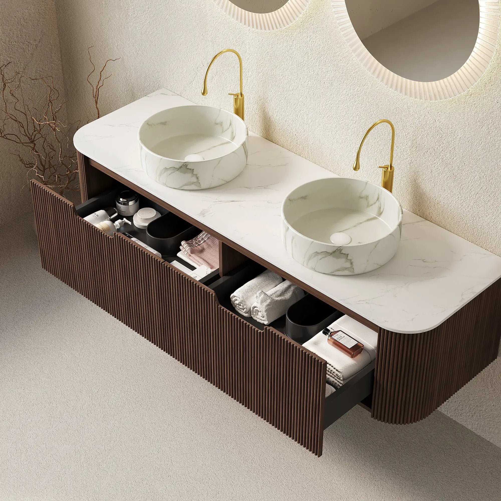 Dina 60" Bathroom Vanity & Sinks by HouseOfZazla