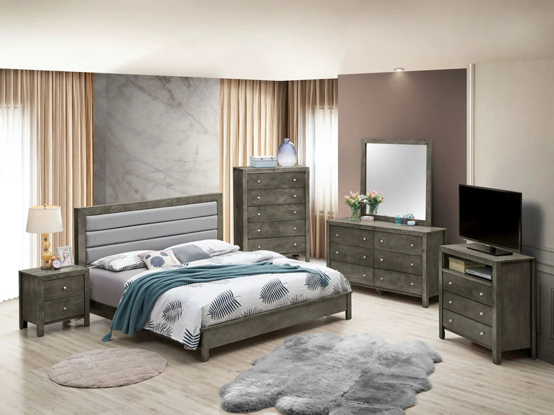 Transitional Modern Design Bed by Unique Piece Furniture