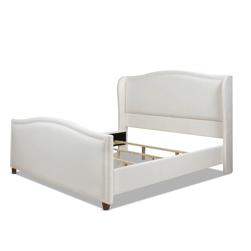 Carmen - Upholstered Wingback Panel Bed Frame by HouseOfZazla