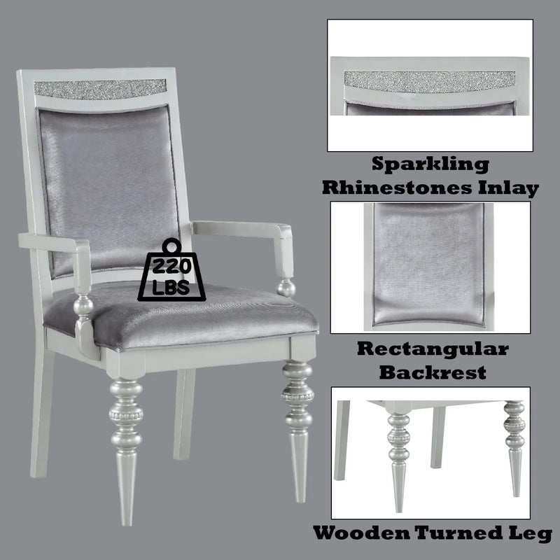 Maverick - Arm Chair (Set of 2) - Silver by Unique Piece Furniture