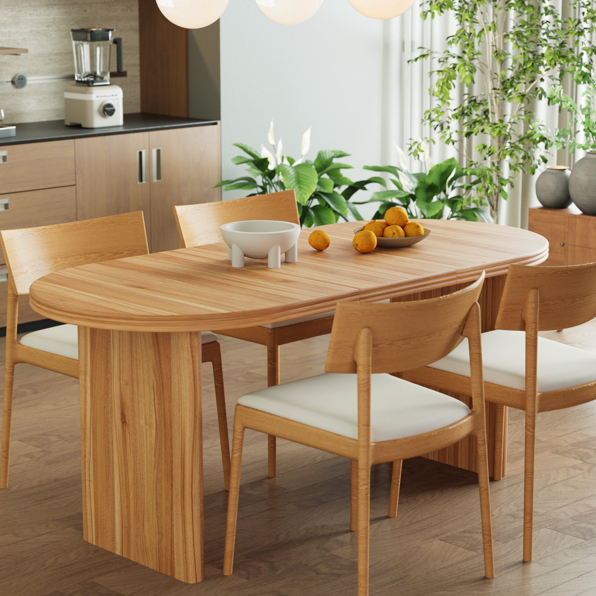 Modern Extendable Dining Table with Removable Extension Leaves by HouseOfZazla