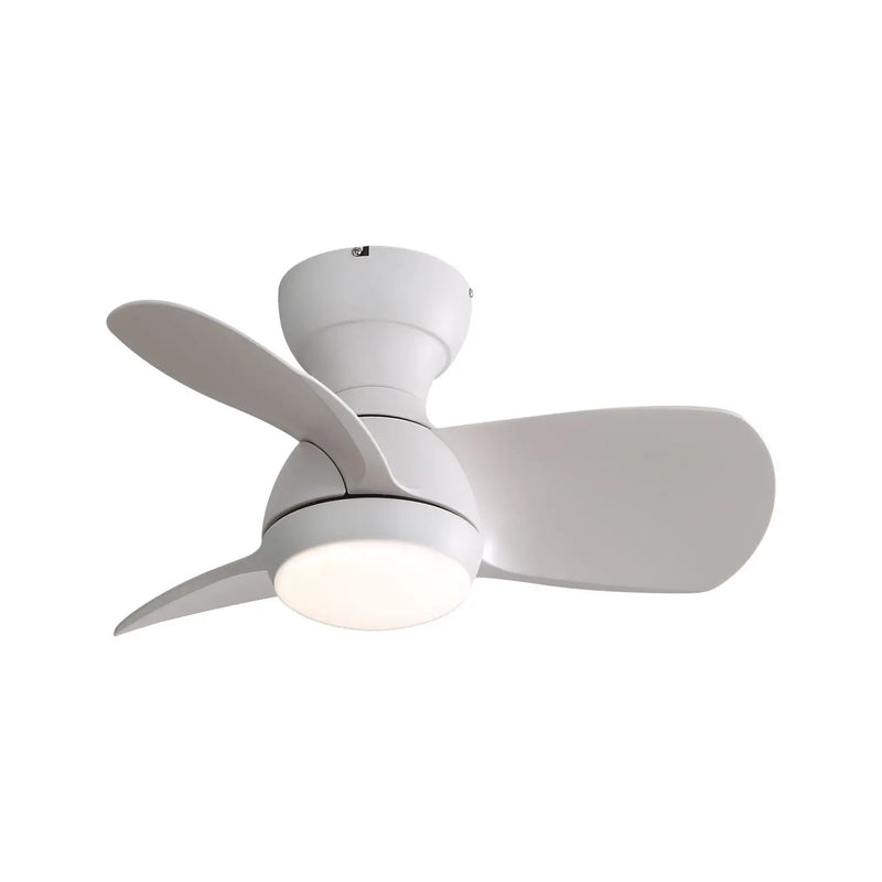 23" Bedroom Ceiling Fan With 3 Color Dimmable 3 ABS Blades Remote Control Dc Motor With 18W Led Light by Unique Piece Furniture