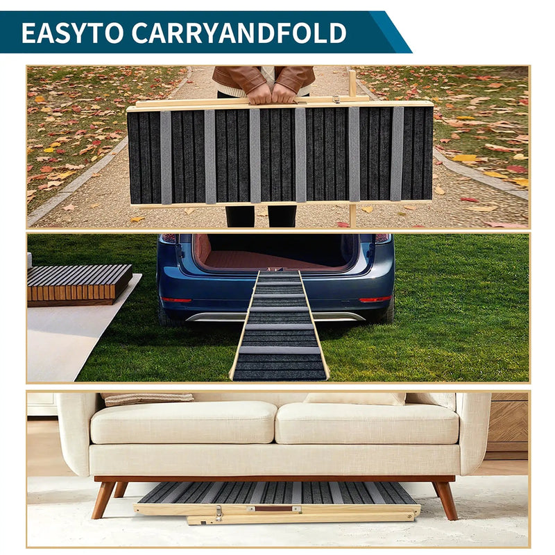 2026 Upgraded Dog Ramp for Couch with Adjustable Heights and Non-Slip Pads by HouseOfZazla
