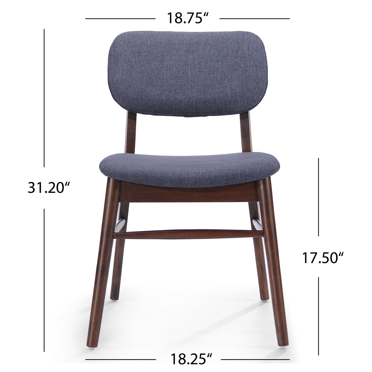Set of 2 Mid-Century Upholstered Dining Chairs, photo 6 of 10
