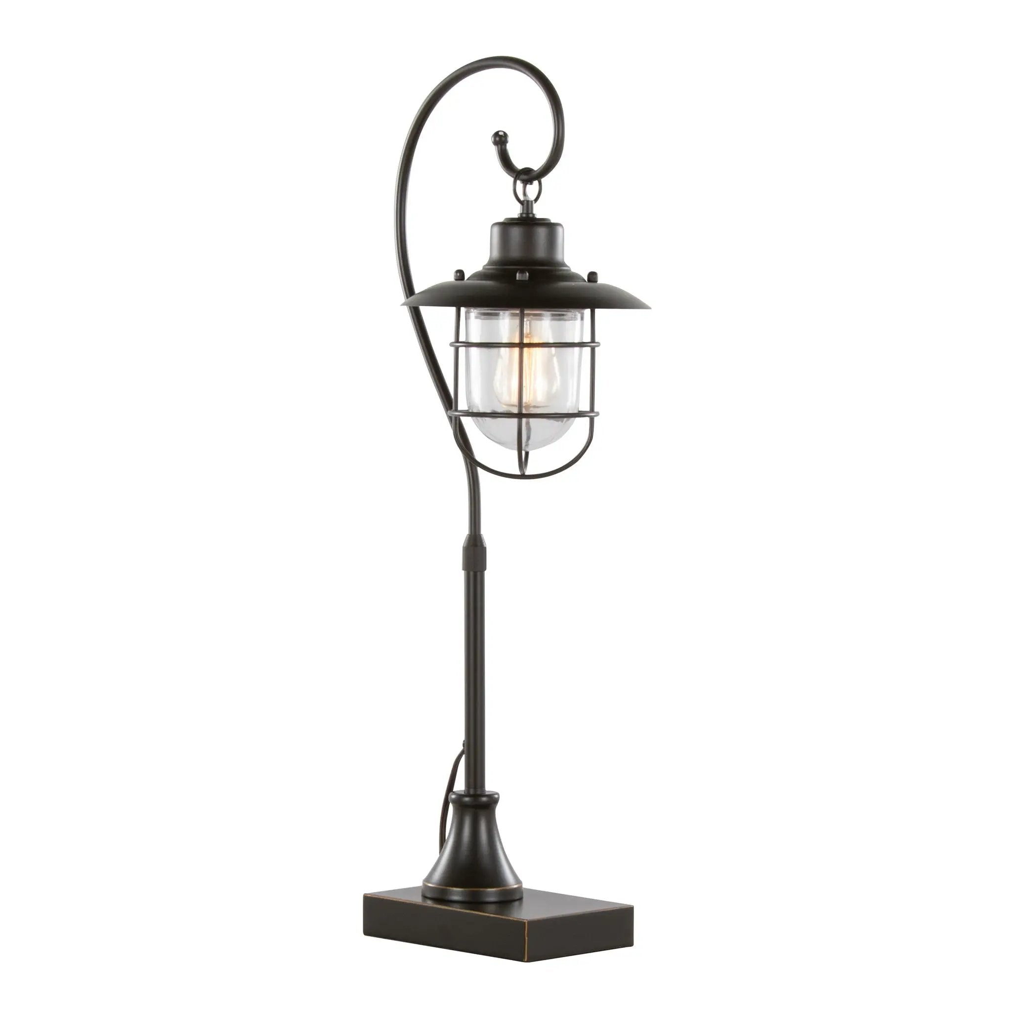 Landen - Contemporary Task Lamp (Set of 2) - Oil Rubbed Bronze / Clear by HouseOfZazla