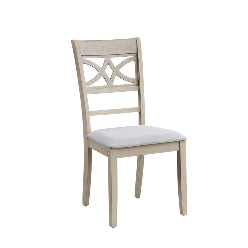 Ferris - 7 Piece Dining Set With Cross Back Chairs And Rectangular Table - Antique White by HouseOfZazla