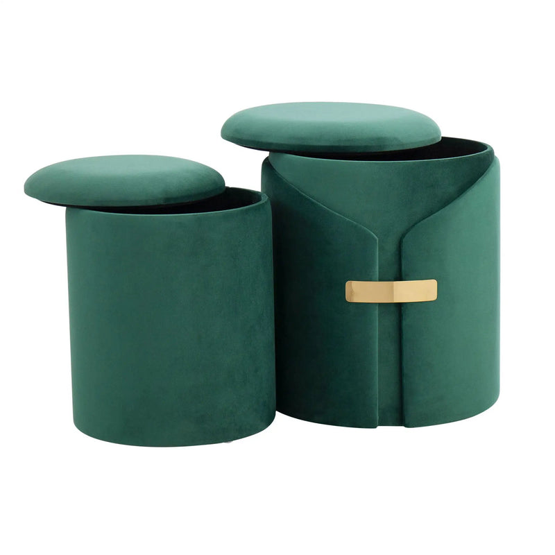 Dahlia - Contemporary / Glam Nesting Ottoman Set by Unique Piece Furniture