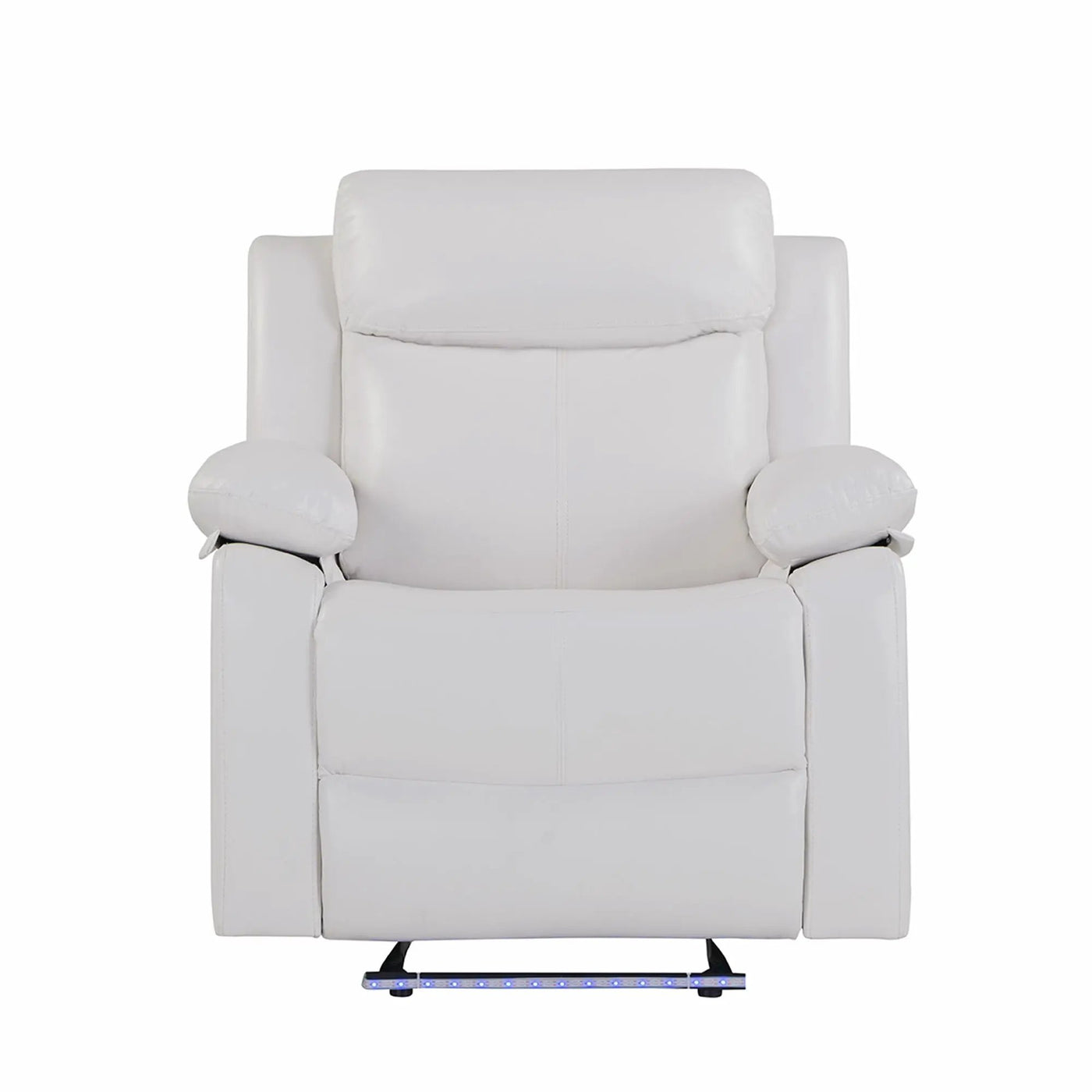 Blanche - Glider Recliner With LED, Pillow Top Arms by HouseOfZazla