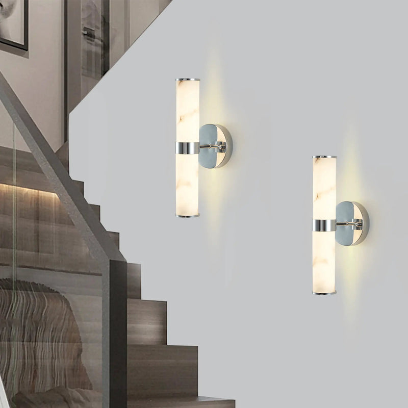 Resin Imitation Marble Wall Light Set of 2 by HouseOfZazla