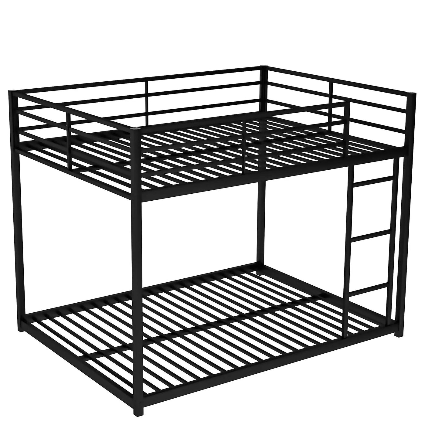 Metal Bunk Bed, Low Bunk Bed With Ladder by HouseOfZazla