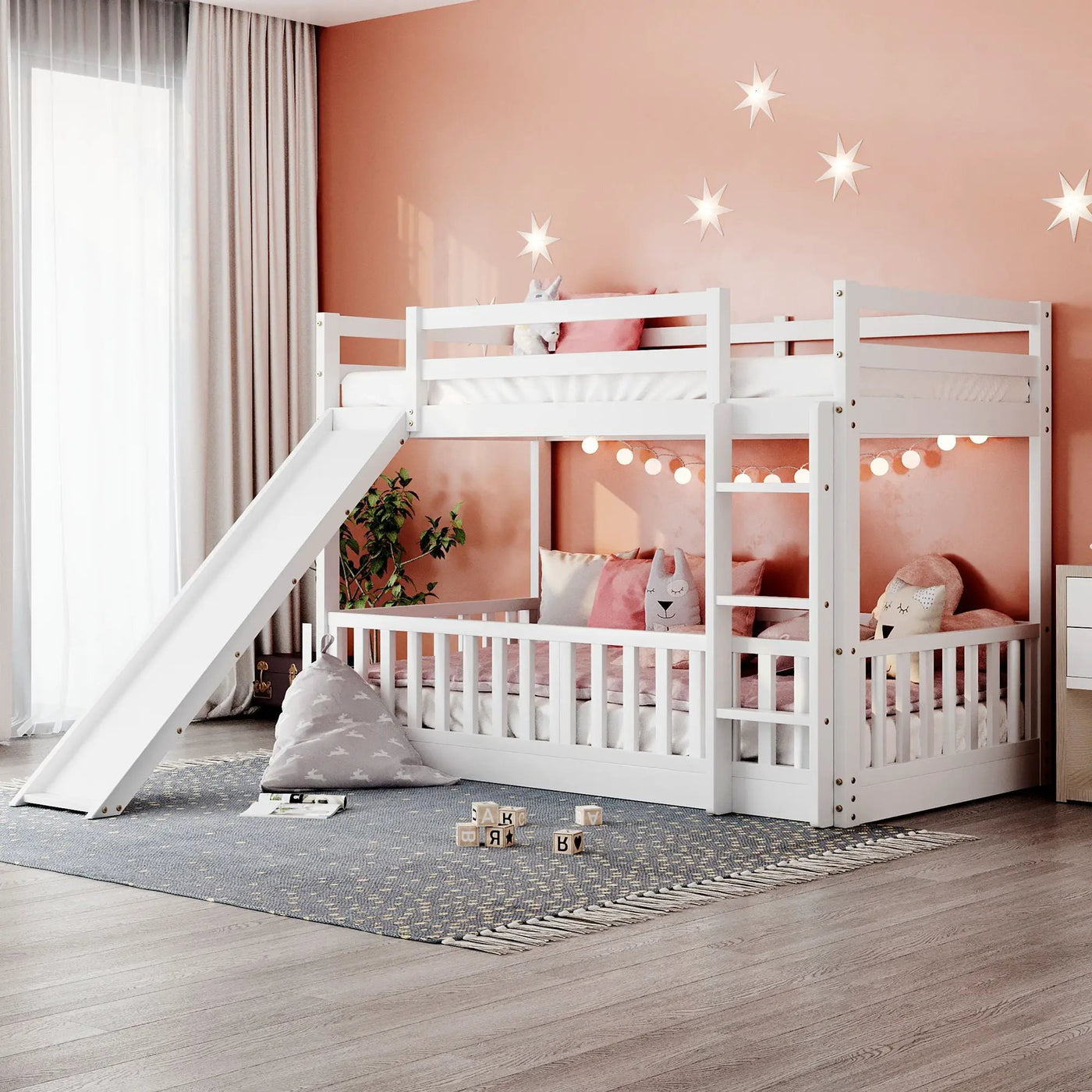 Functional Bunk Bed & Convertible Ladder And Slide by Unique Piece Furniture