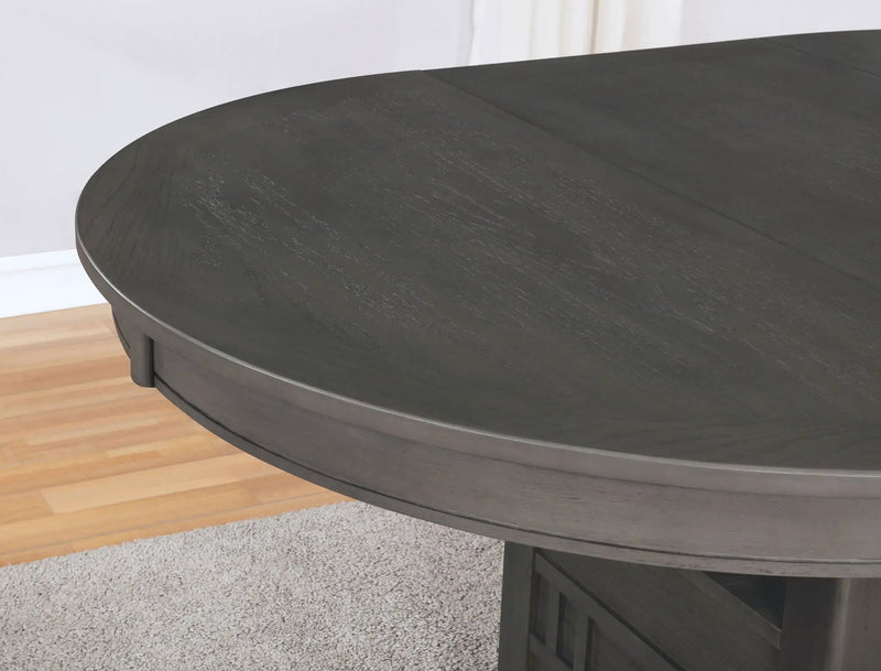 Lavon 5-piece Oval Extension Leaf Dining Set Medium Grey by Unique Piece Furniture