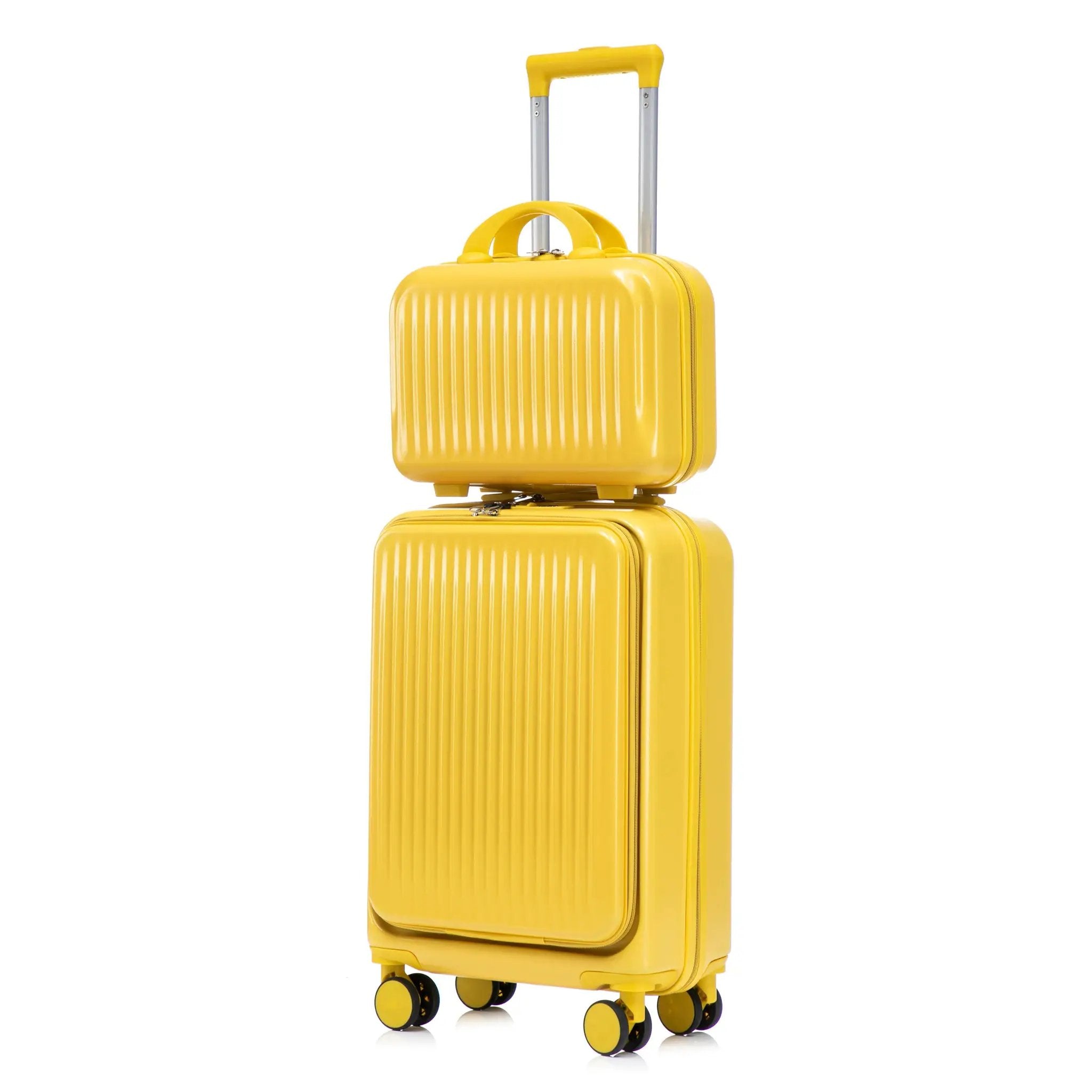 14'/20' 2-Piece ABS Spinner Wheel Luggage Set with Combination Lock by HouseOfZazla