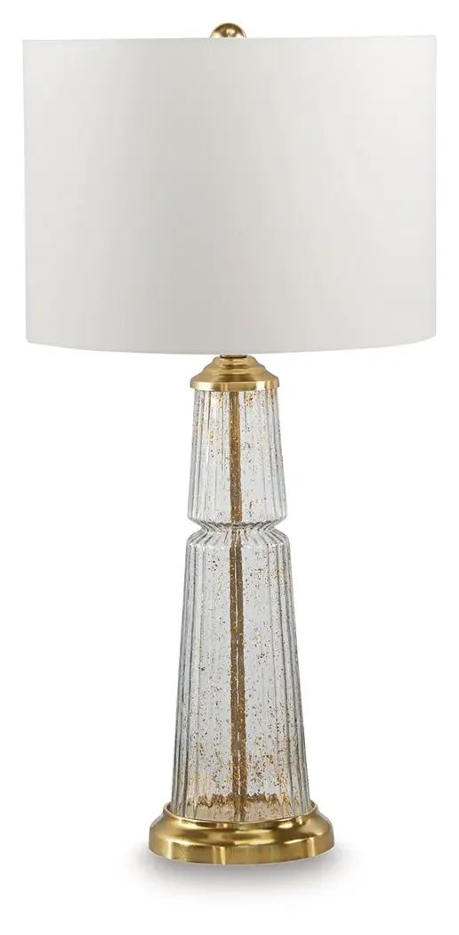 Bakersboro - Glass Table Lamp - Clear / Gold Finish by Unique Piece Furniture