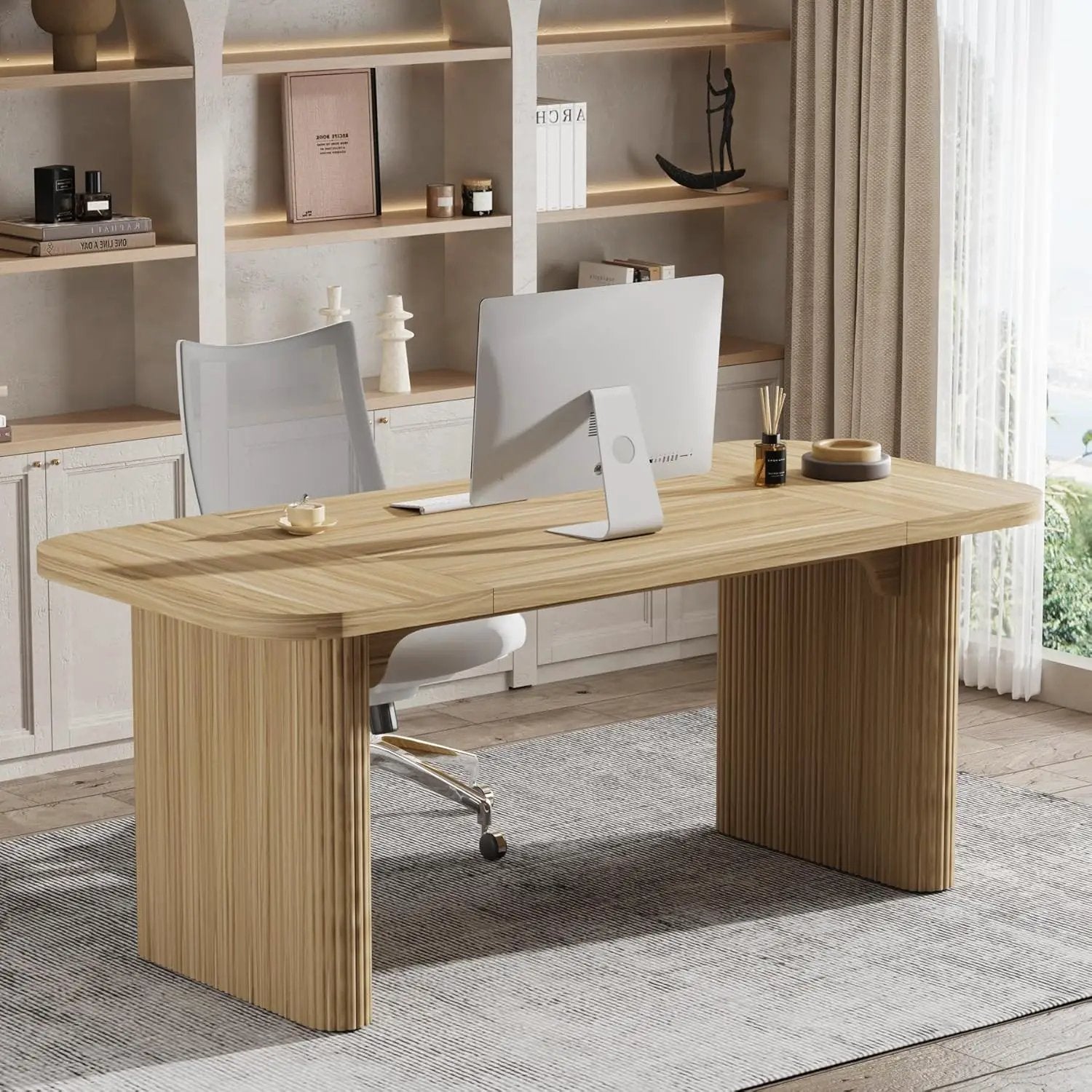 Executive Desk, Large Home Office Computer Workstation by HouseOfZazla