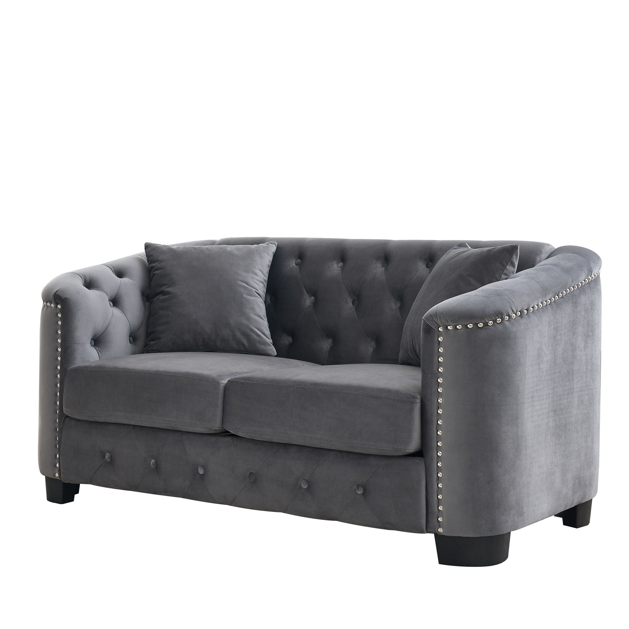 Modern Chesterfield Sofa With Tufted Backrest For Living Room by HouseOfZazla
