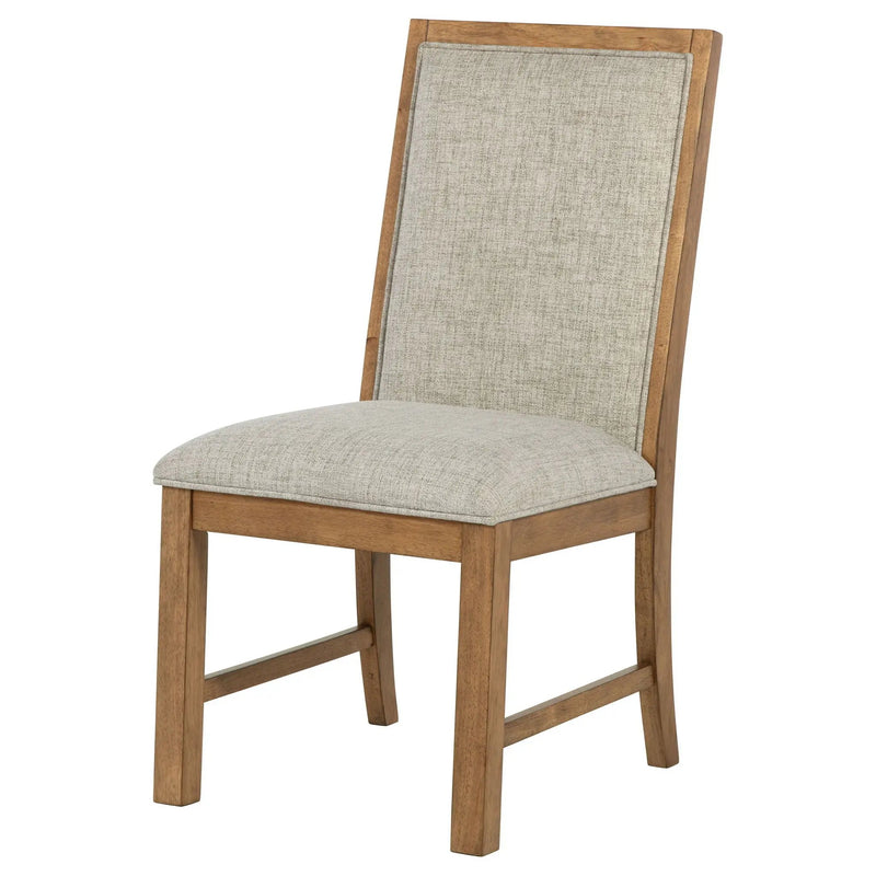 Bruner Upholstered Side Chair Natural Brown (Set of 2) by Unique Piece Furniture