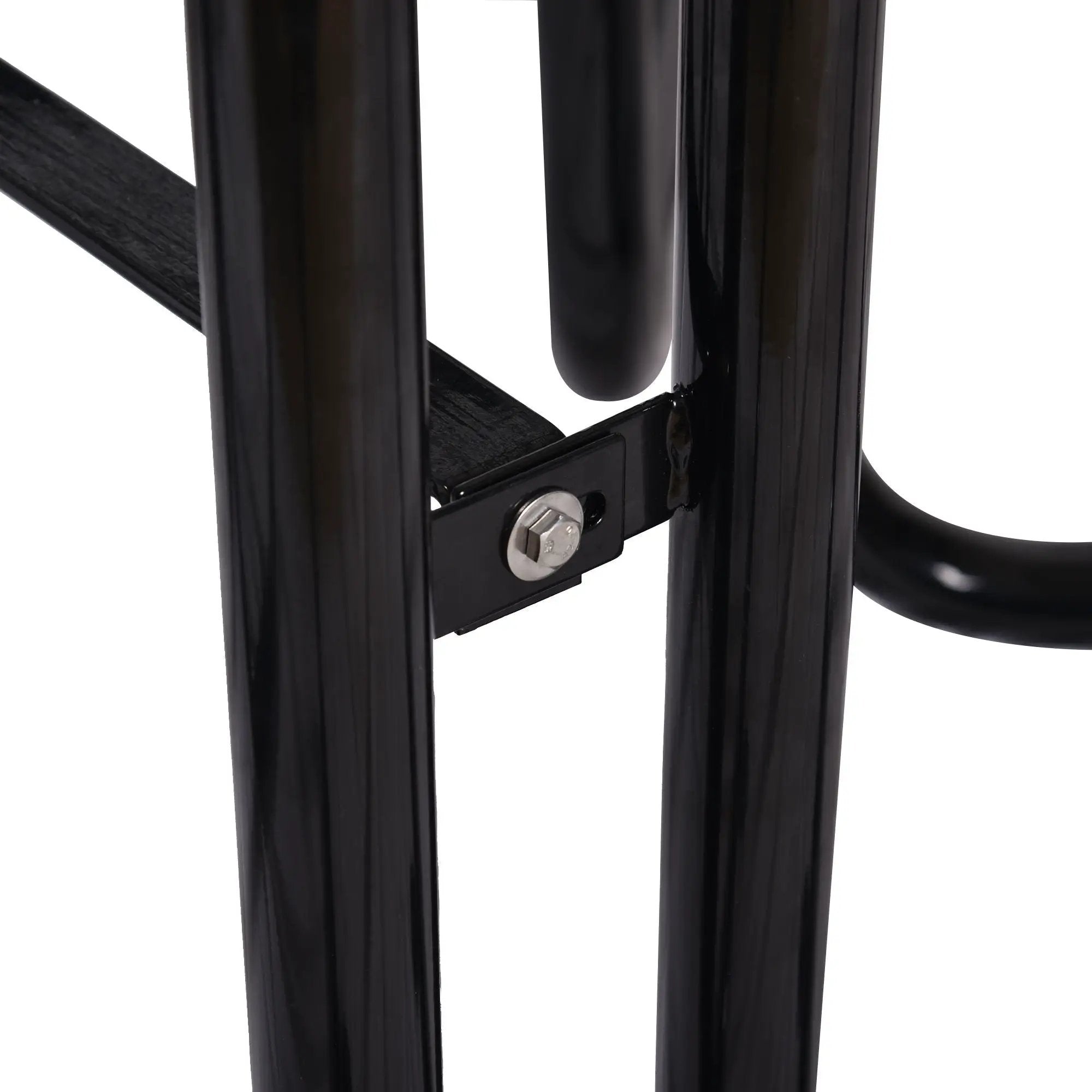 Round Outdoor Steel Picnic Table With Umbrella Pole by Unique Piece Furniture