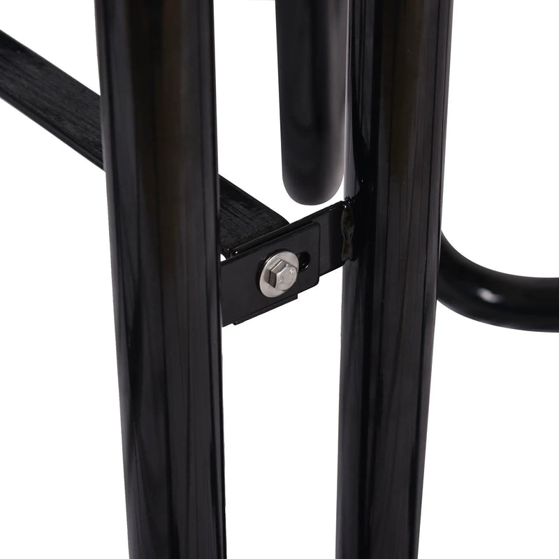 Round Outdoor Steel Picnic Table With Umbrella Pole by HouseOfZazla