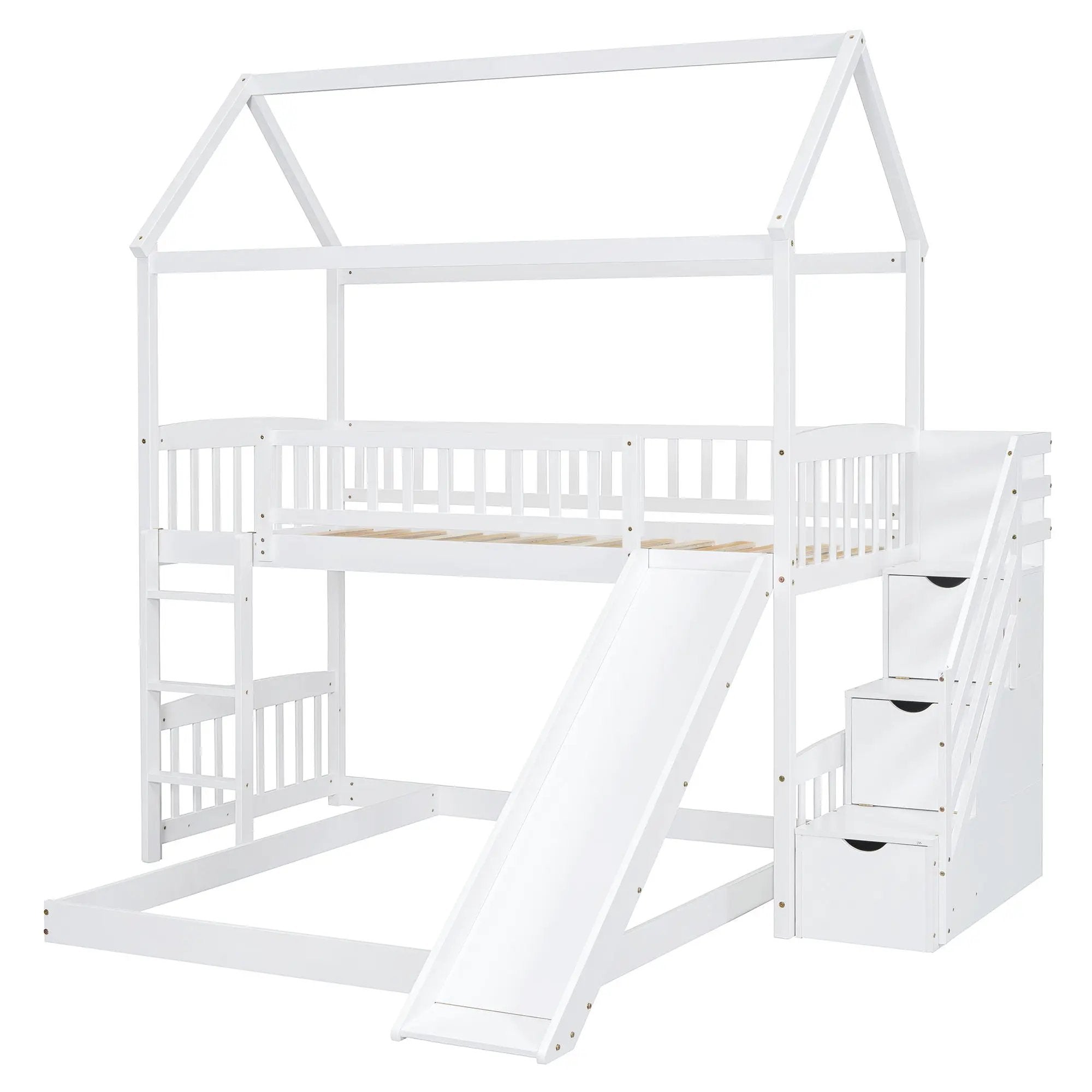 House Bunk Bed With Slide by HouseOfZazla