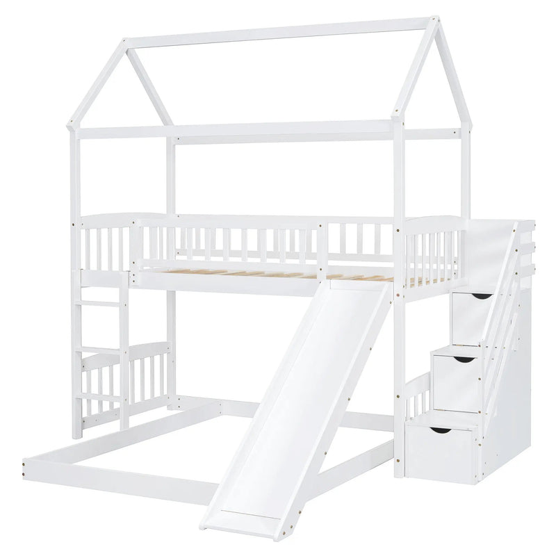 House Bunk Bed With Slide by HouseOfZazla