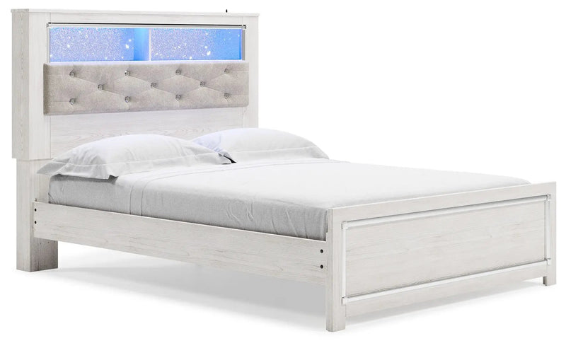 Altyra - Queen Panel Bookcase Bed With Roll Slats - White by Unique Piece Furniture