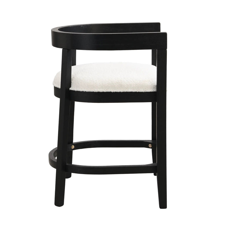 Modern Rubberwood Counter Stool Set With Upholstered Seats by HouseOfZazla