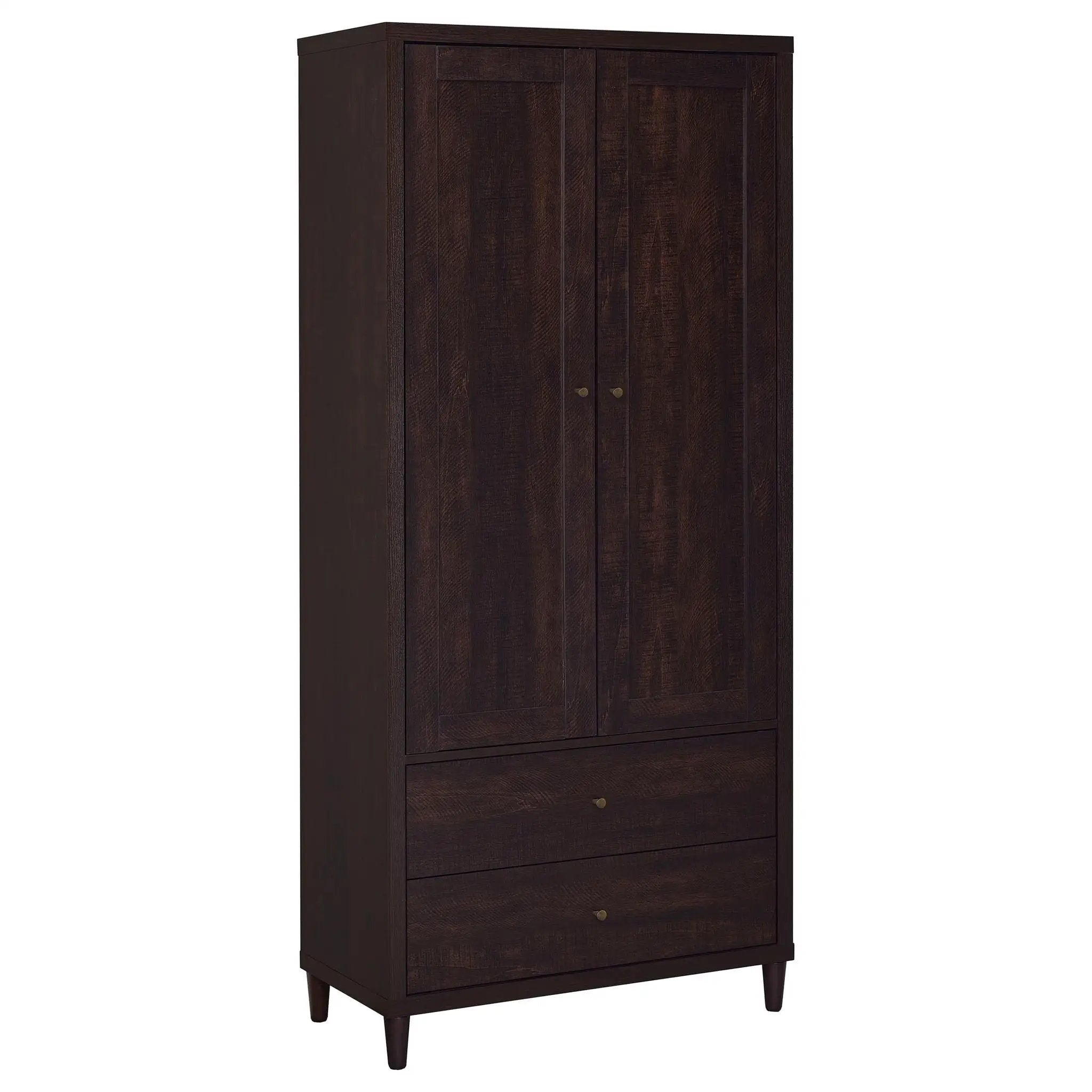Wadeline 2-door Tall Accent Storage Cabinet Rustic Tobacco by Unique Piece Furniture