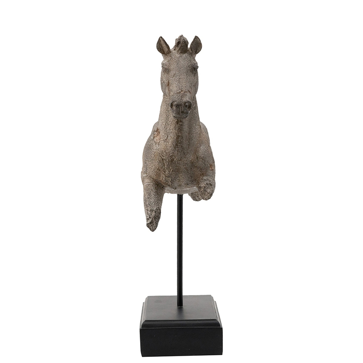 14x4.5x17' Antique Horse Statue On Stand by HouseOfZazla