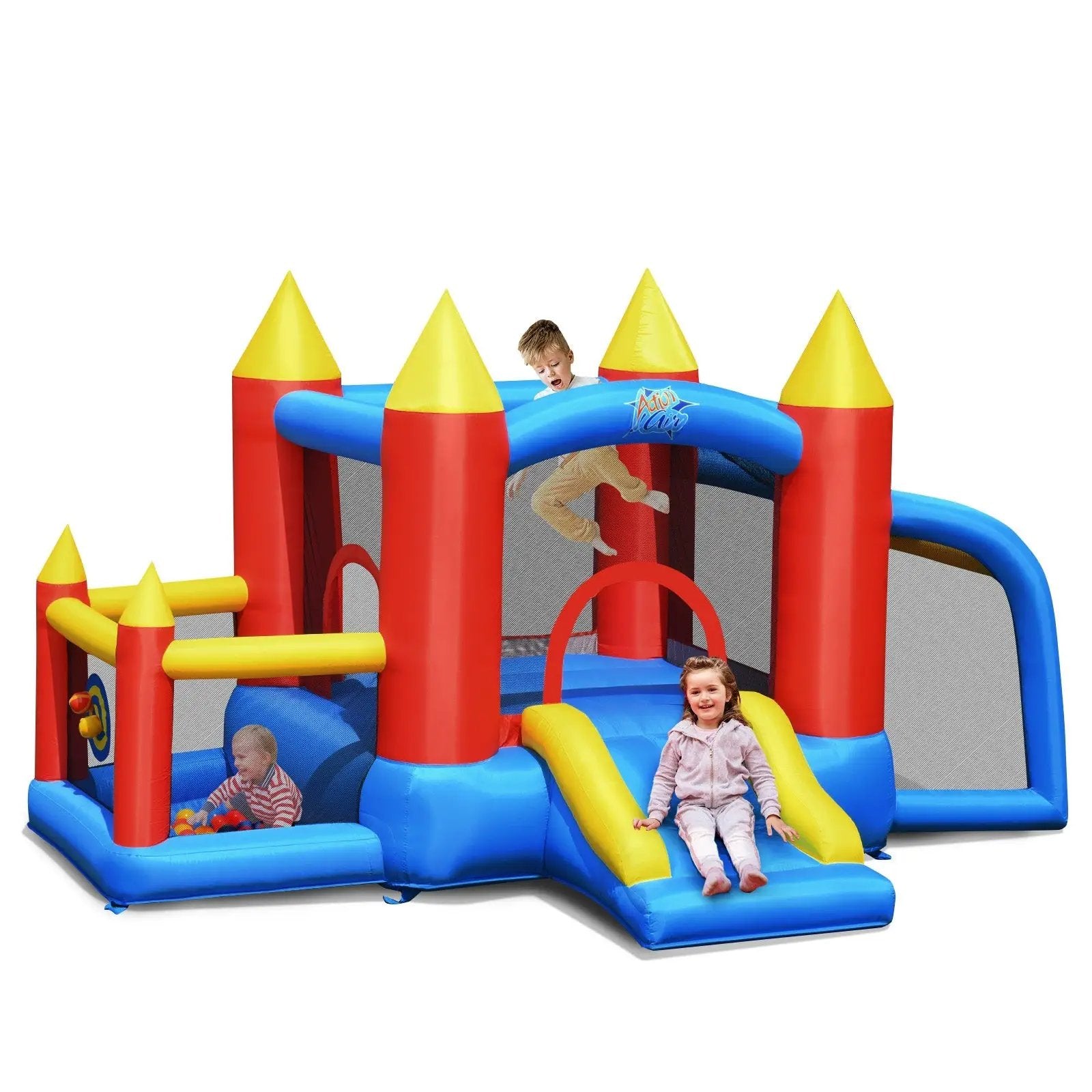 Inflatable Soccer Goal Ball Pit Bounce House Without Blower by DirectDeals