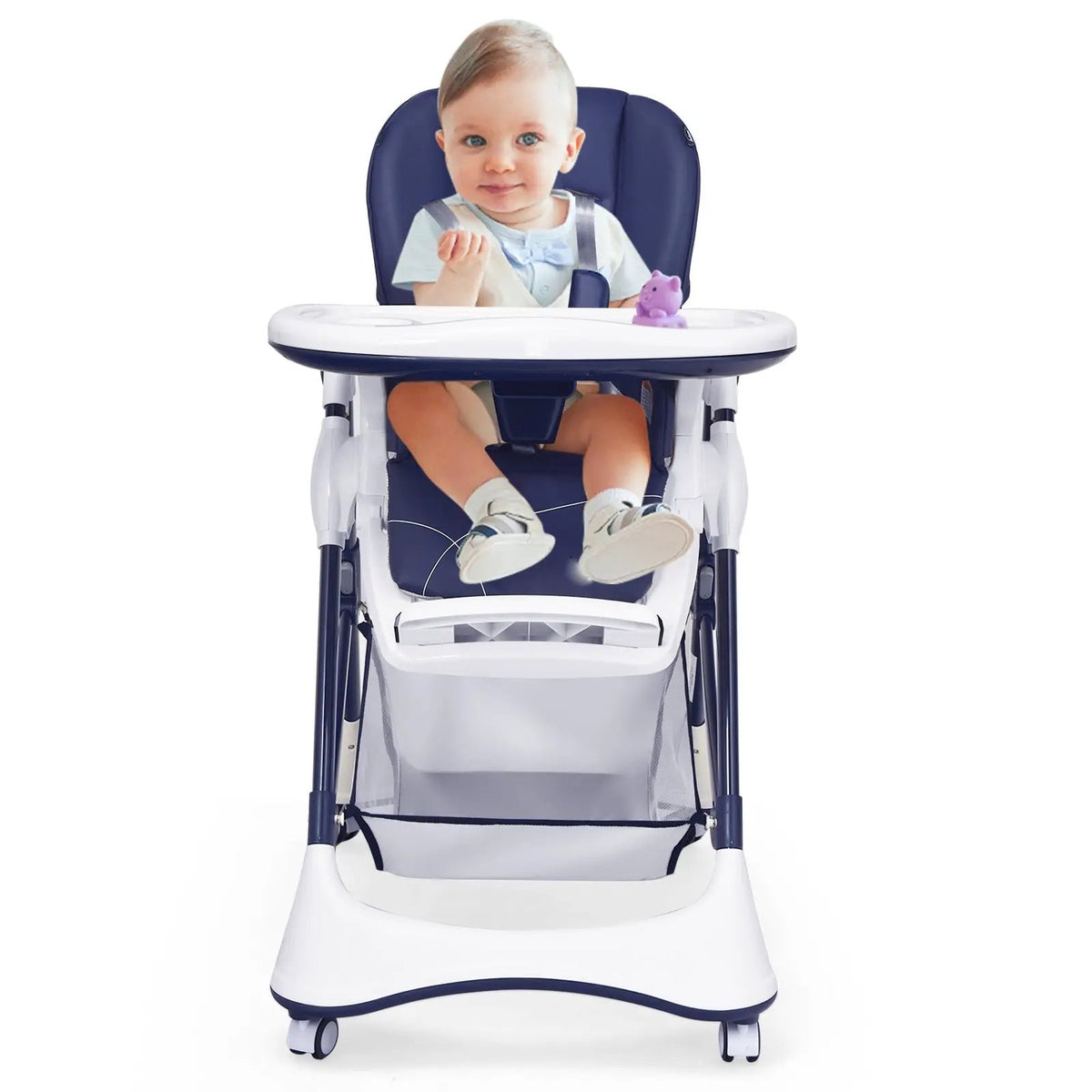 A-Shaped High Chair with 4 Lockable Wheels by DirectDeals