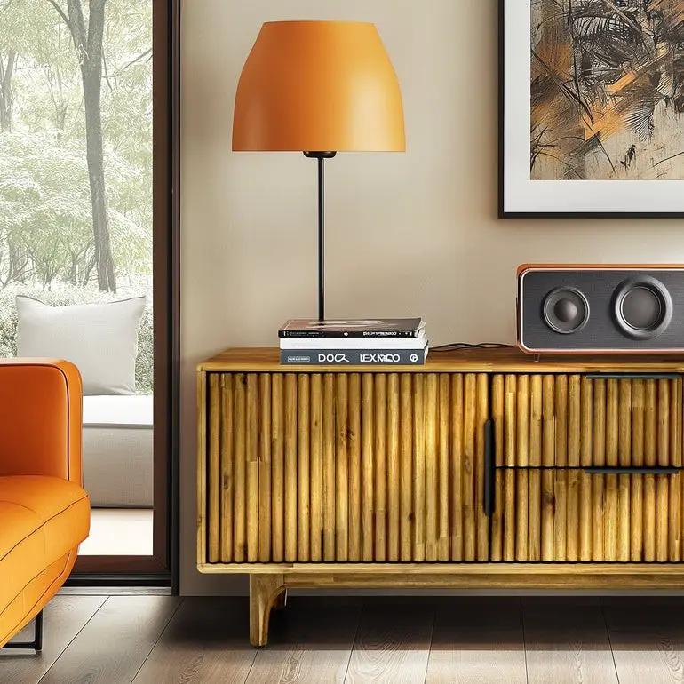 Bosk Wood Fluted TV Stand by Megsu
