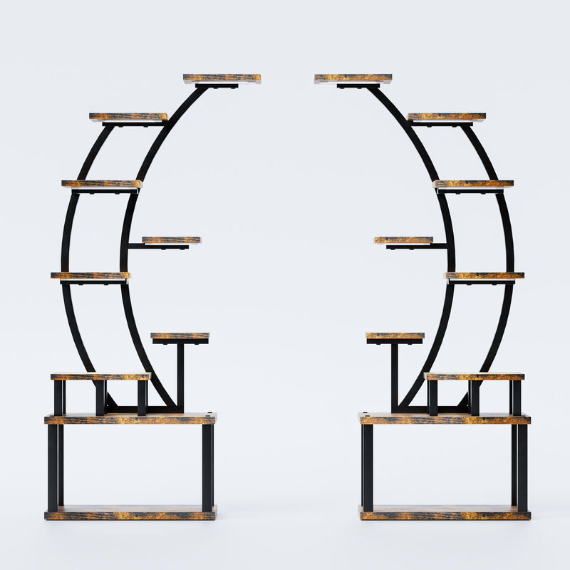 9 Tiered Indoor Plant Stand With 5 Adjustable Grow Lights by HouseOfZazla