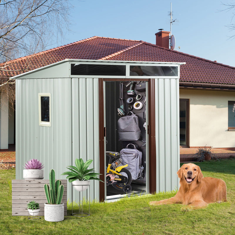 Outdoor Metal Storage Shed With Window by HouseOfZazla