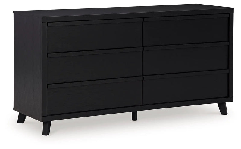 Danziar - Six Drawer Dresser - Black by Unique Piece Furniture
