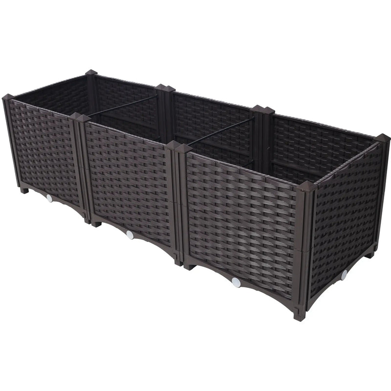 Deep Raised Garden Bed Plastic Planter Boxes by HouseOfZazla