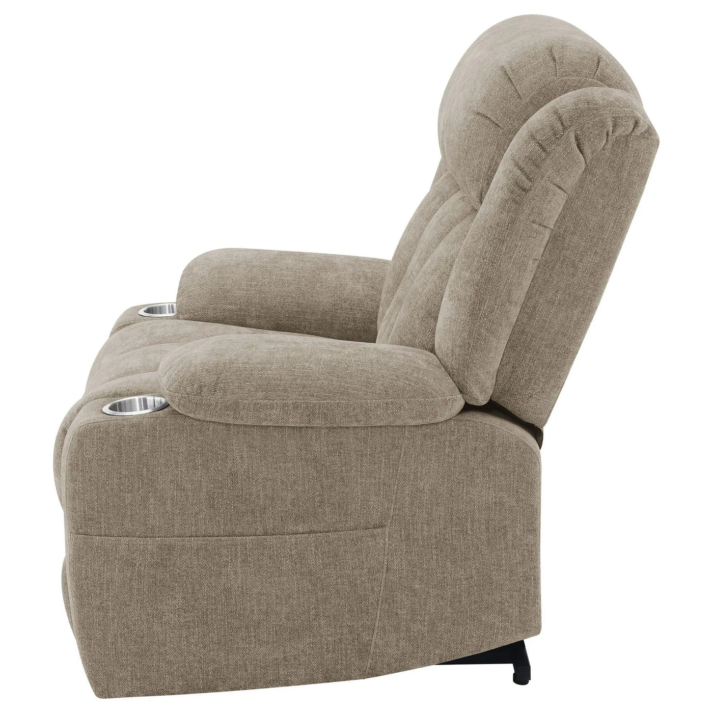 Beca - Upholstered Power Lift Recliner With Cupholders And USB Charging by HouseOfZazla