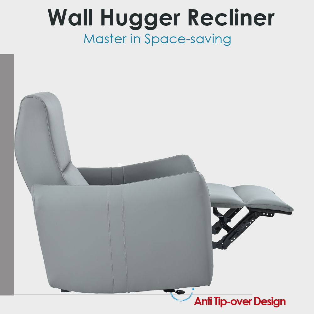 Wall Hugger Power Recliner Chair with USB Port - Gray or Dark Gray, photo 4 of 8