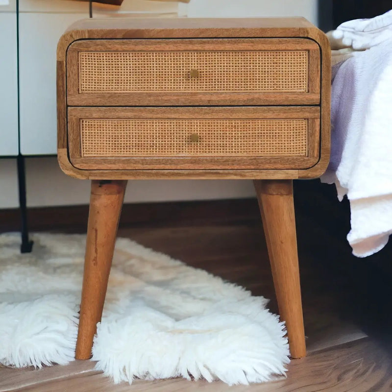 Close-Knit 2-Drawer Nightstand, Nordic Legs by HouseOfZazla