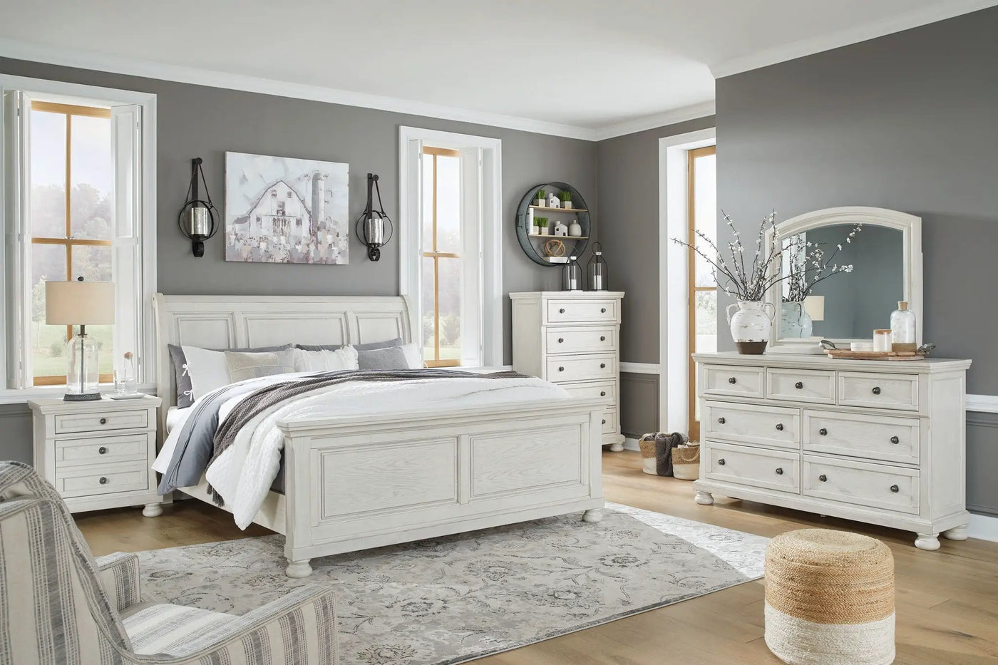 Robbinsdale - Sleigh Bed Set by Unique Piece Furniture