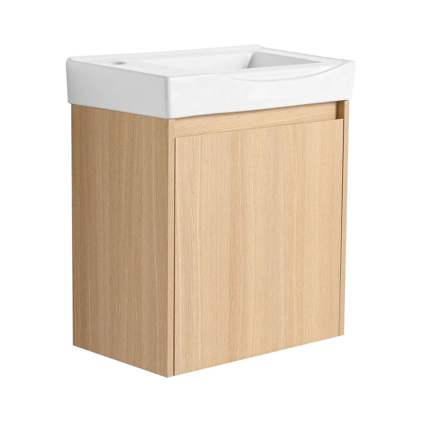 Modern Bathroom Vanity With Ceramic Basin, Wall Mounted Floating Sink Combo, Storage Cabinet by HouseOfZazla