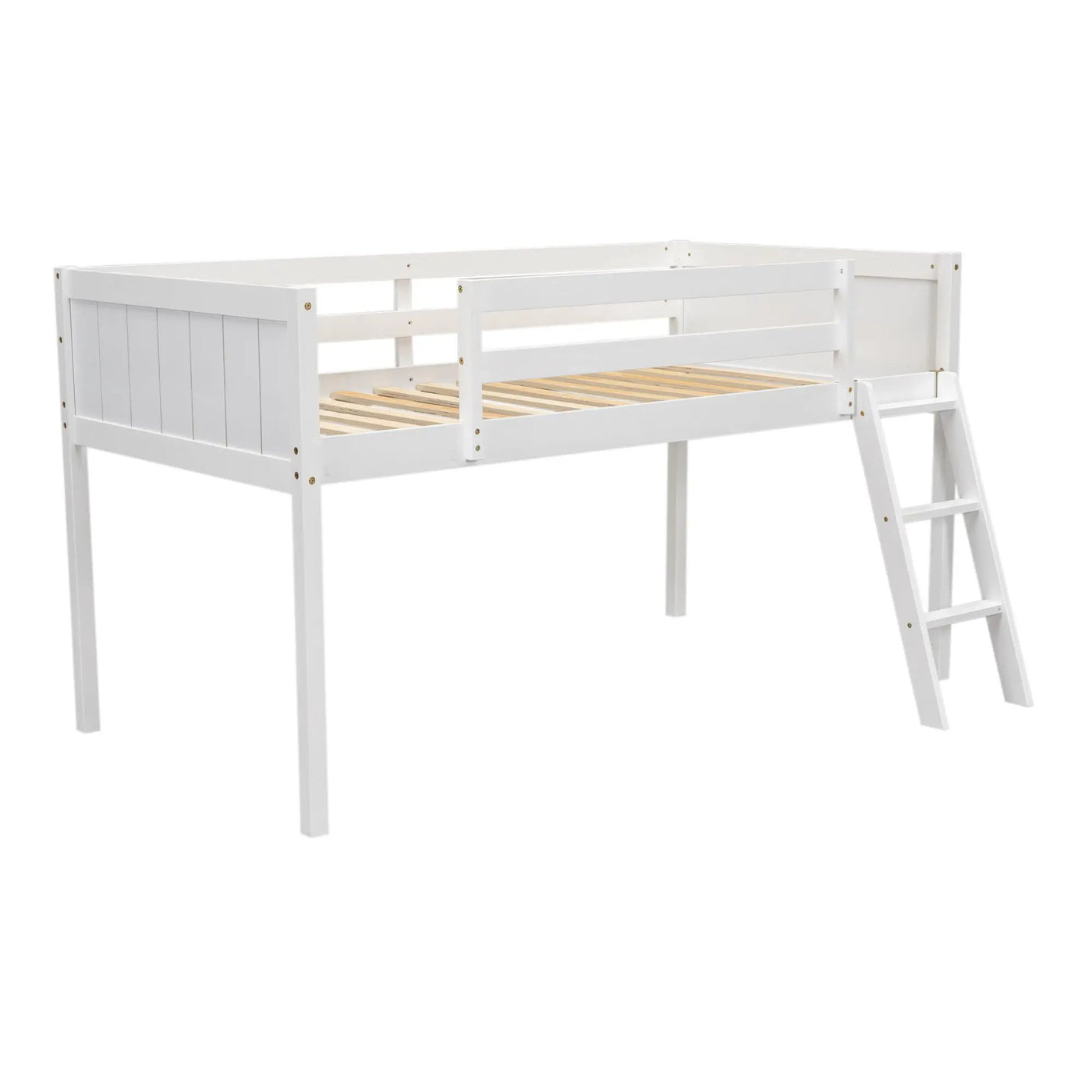 Low Loft Bed With Adjustable Ladder by HouseOfZazla