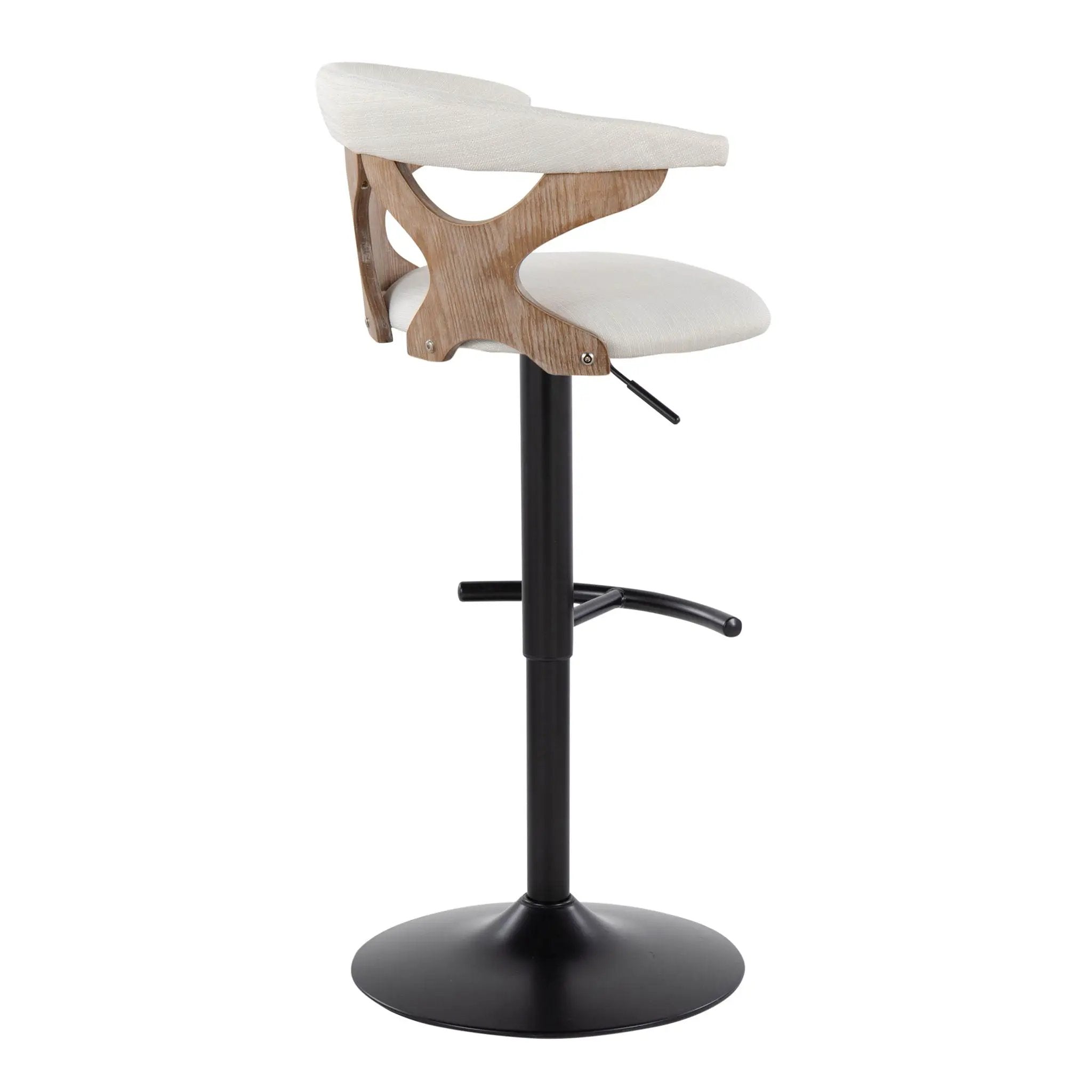 Gardenia - Contemporary Adjustable Barstool & Swivel With Rounded T Footrest (Set of 2) by Unique Piece Furniture