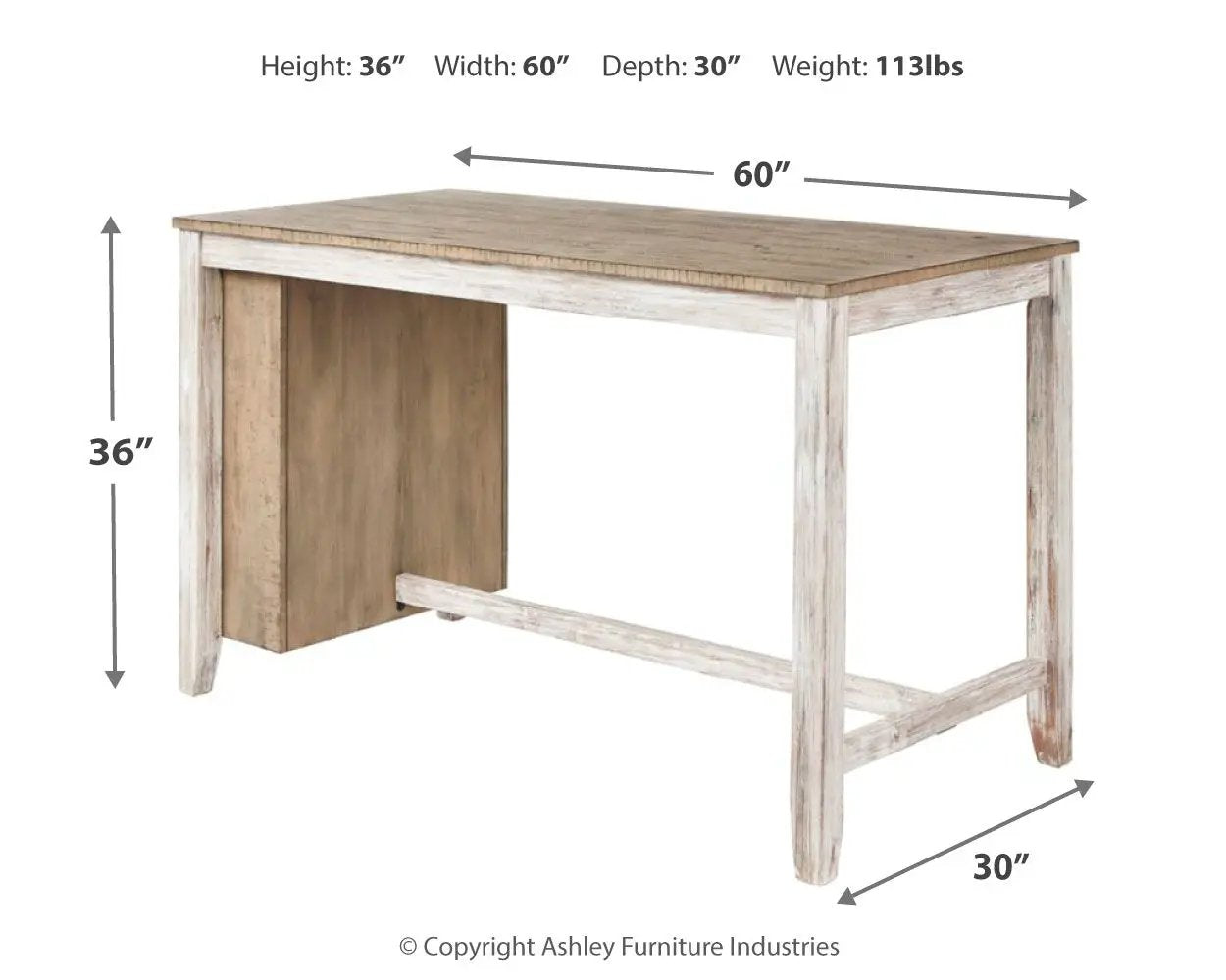 Skempton - Rectangular Counter Table With Storage Set by Unique Piece Furniture