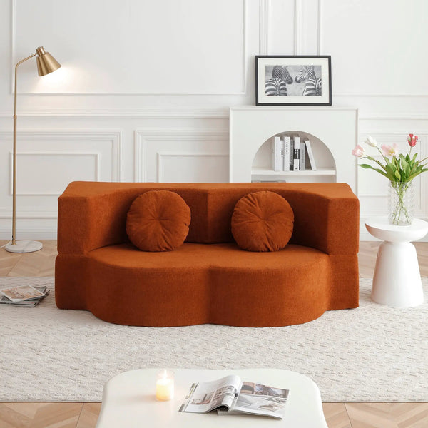 2-in-1 Folding Sofa Bed with Pillow, photo 2 of 10