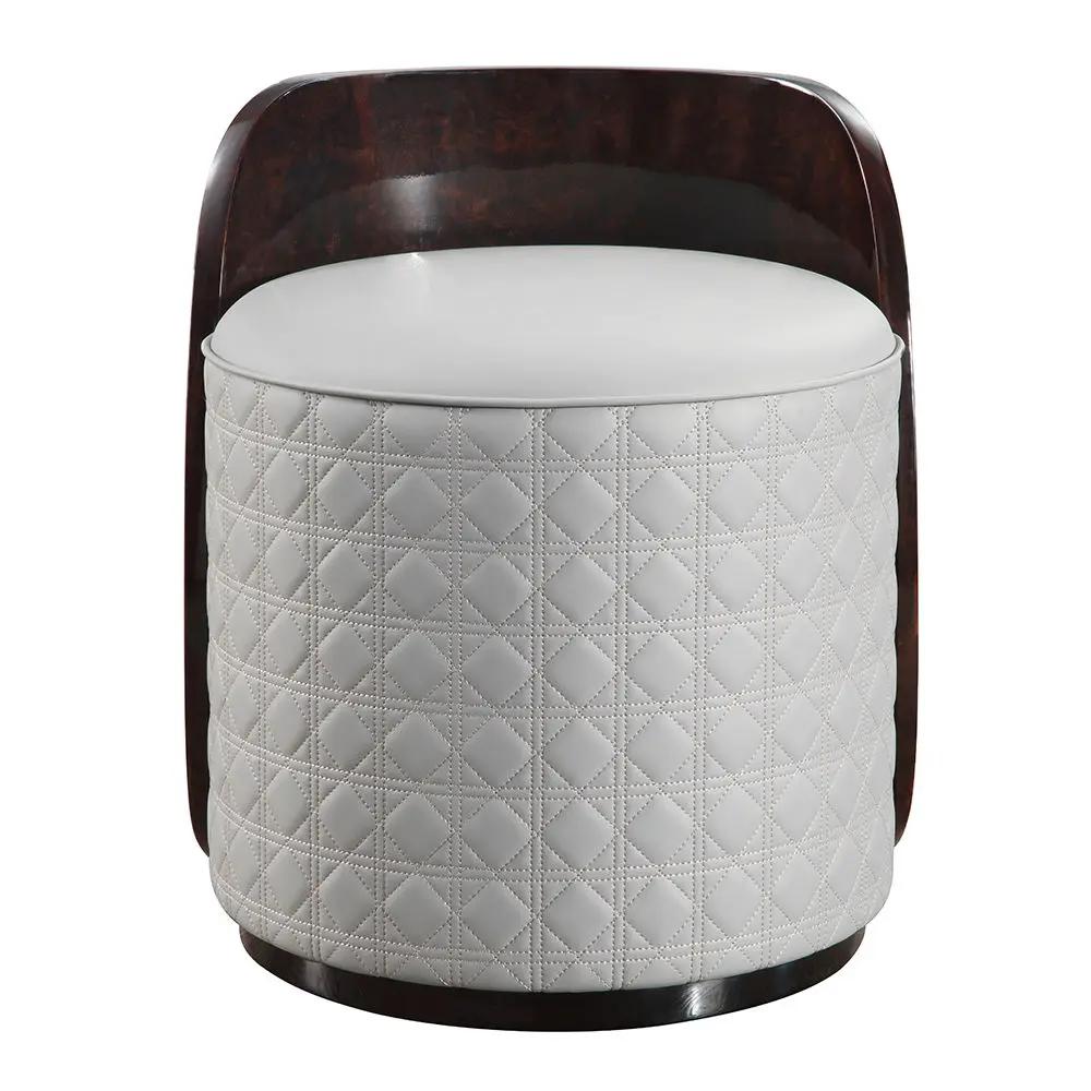 Jamonica - Vanity Stool - Gray & Dark Brown by Unique Piece Furniture