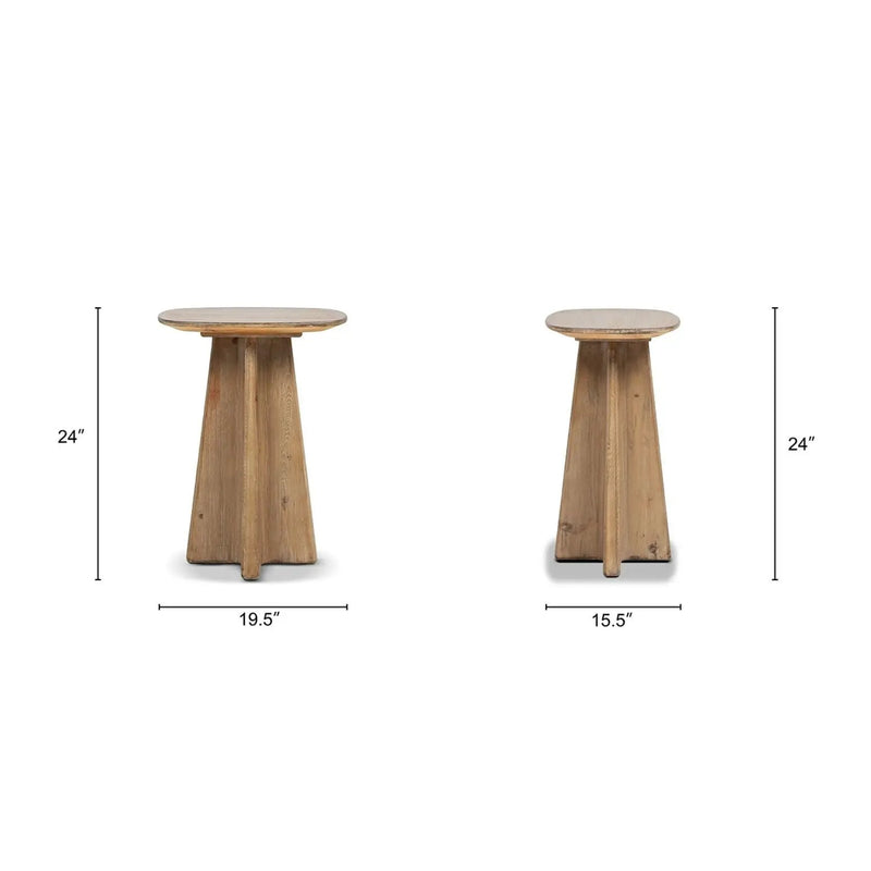 Clarence - Rectangular End Table - Antique Brown by HouseOfZazla
