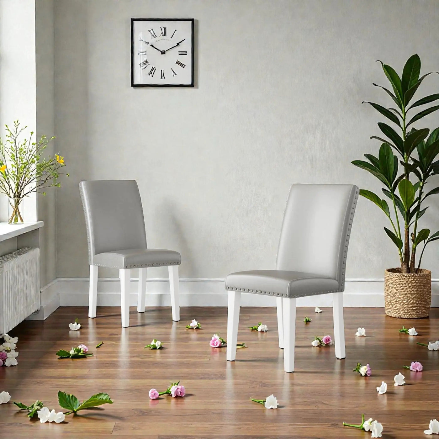 Upholstered Dining Chair With High Back Design (Set of 2) by HouseOfZazla