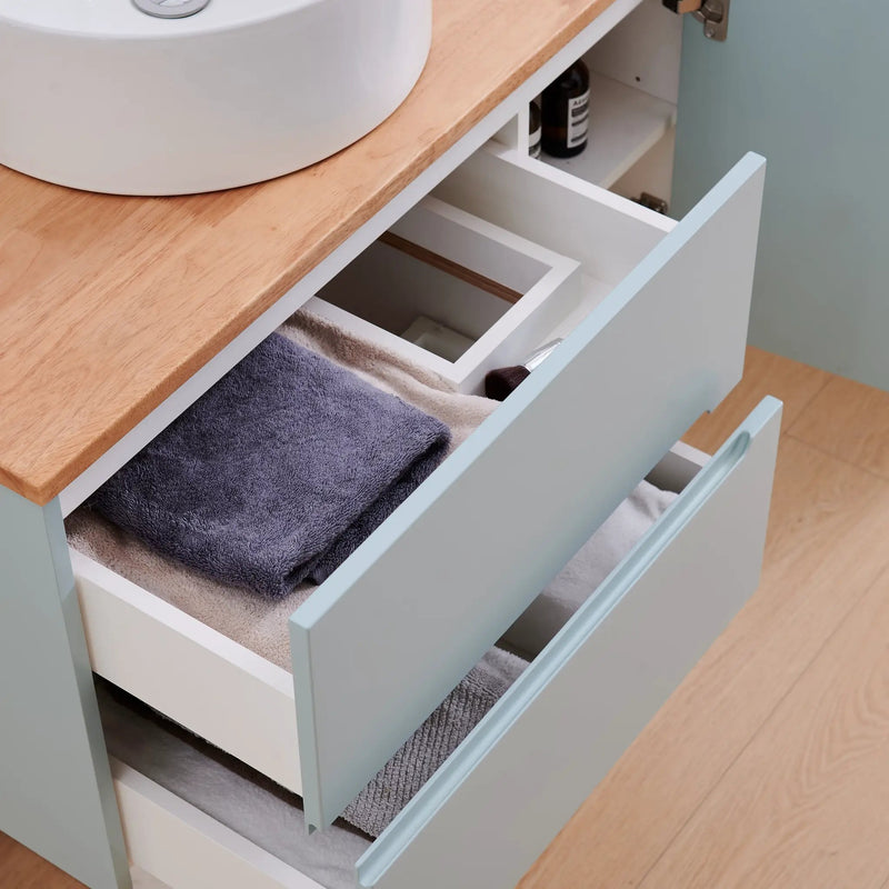36-Inch Double Drawer + Single Door Wall-Mounted Bathroom Vanity by HouseOfZazla